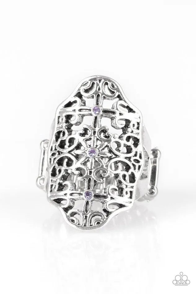 Rings Paparazzi Jewelry Paparazzi Ring Botanical Beam Purple