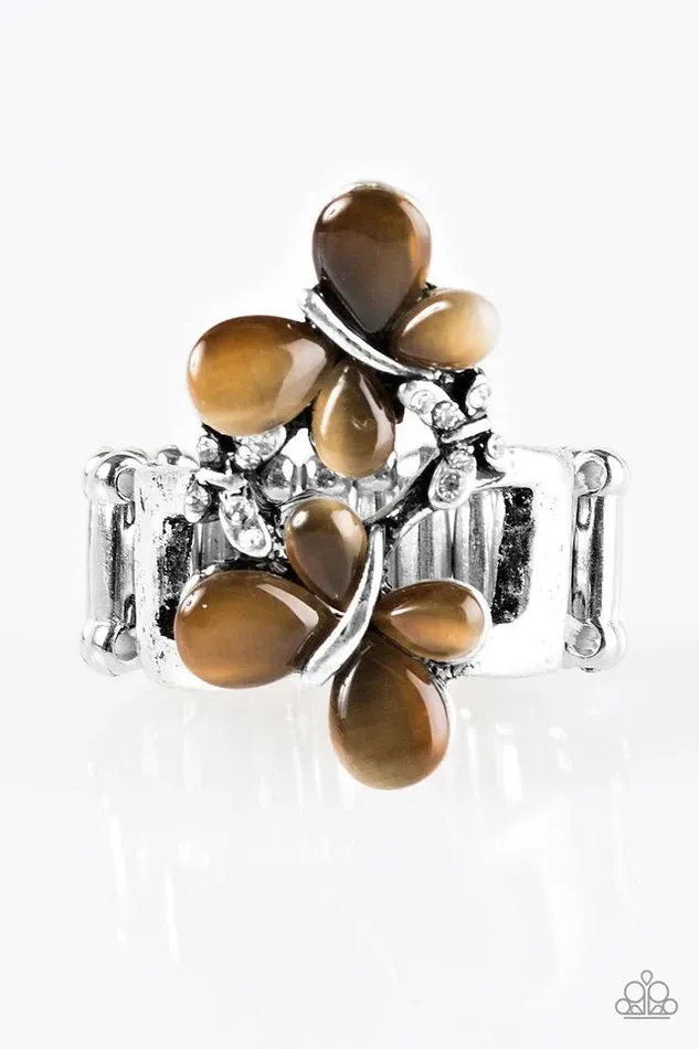 Rings Paparazzi Jewelry Paparazzi Ring Butterfly Bungalow Brown