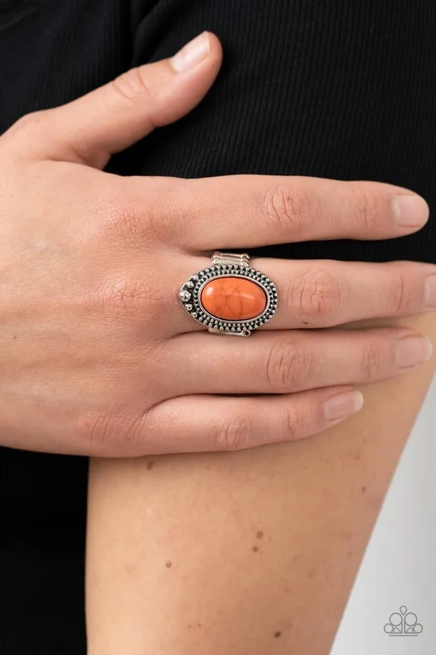 Rings Paparazzi Jewelry Paparazzi Ring Chiseled Canyons Orange