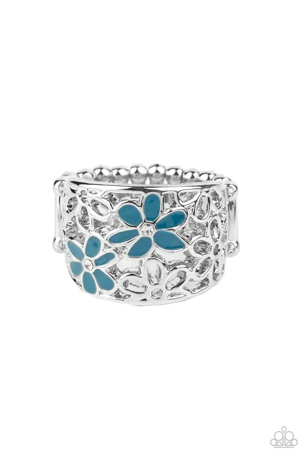 Rings Paparazzi Jewelry Paparazzi Ring Clear as DAISY Blue Rings Paparazzi Jewelry Paparazzi Ring Clear as DAISY Blue
