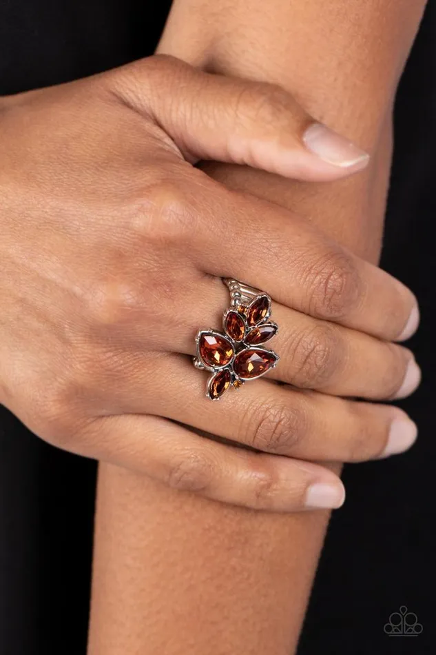Rings Paparazzi Jewelry Paparazzi Ring IceCold Couture Brown