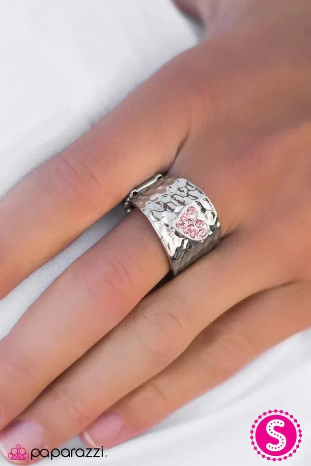 Rings Paparazzi Jewelry Paparazzi Ring March To Your Own HEART Beat Pink