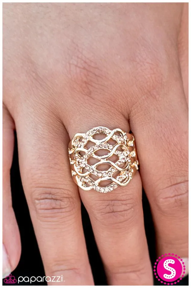 Rings Paparazzi Jewelry Paparazzi Ring On the Airwaves Gold