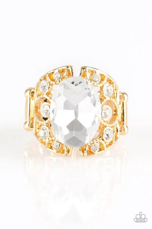 Rings Paparazzi Jewelry Paparazzi Ring Queen of Hustle Gold