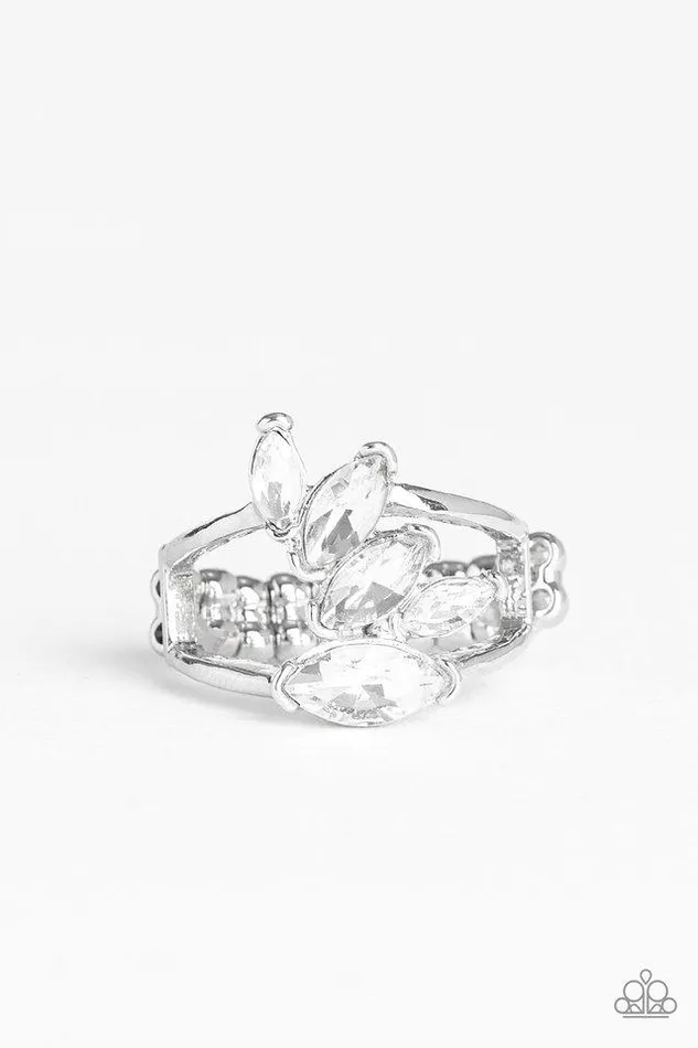 Rings Paparazzi Jewelry Paparazzi Ring Rhinestone Stunner White