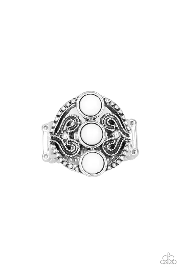 Rings Paparazzi Jewelry Paparazzi Ring Triple Whammy White