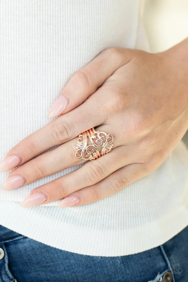 Rings Paparazzi Jewelry Paparazzi Ring Voluptuous Vines Rose Gold