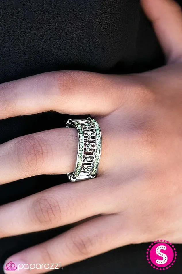Rings Paparazzi Ring Always Look Up Green Paparazzi Jewelry