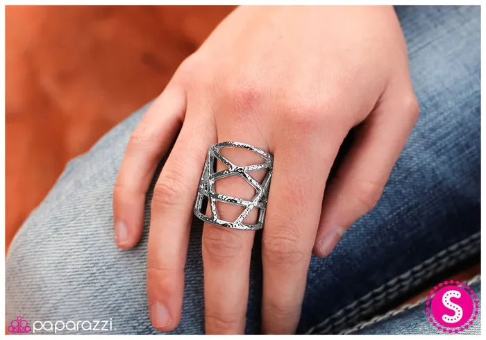Rings Paparazzi Ring Call It A Night Silver Paparazzi Jewelry
