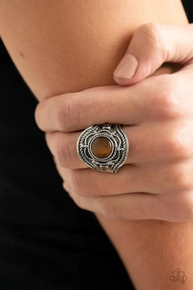 Rings Paparazzi Ring Exuberant Escapade Brown Paparazzi Jewelry