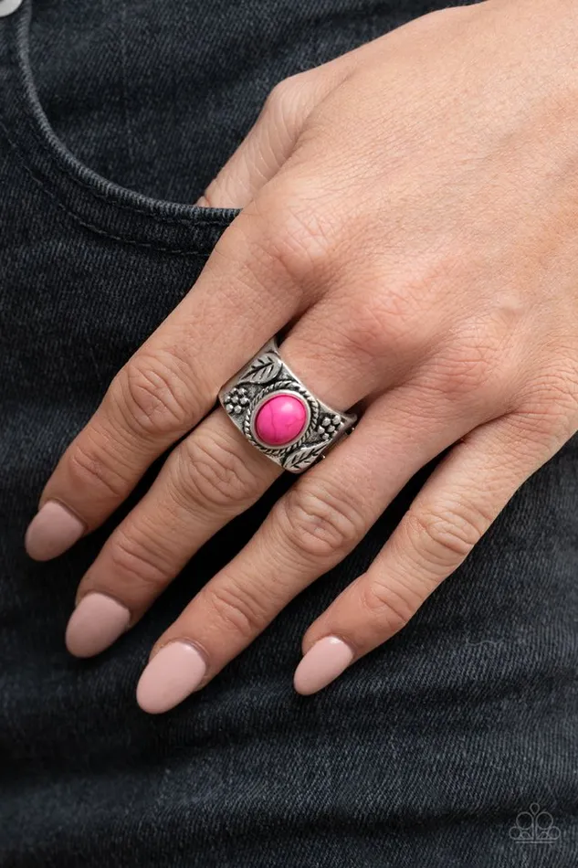 Rings Paparazzi Ring FreeSpirited Fields Pink Paparazzi Jewelry