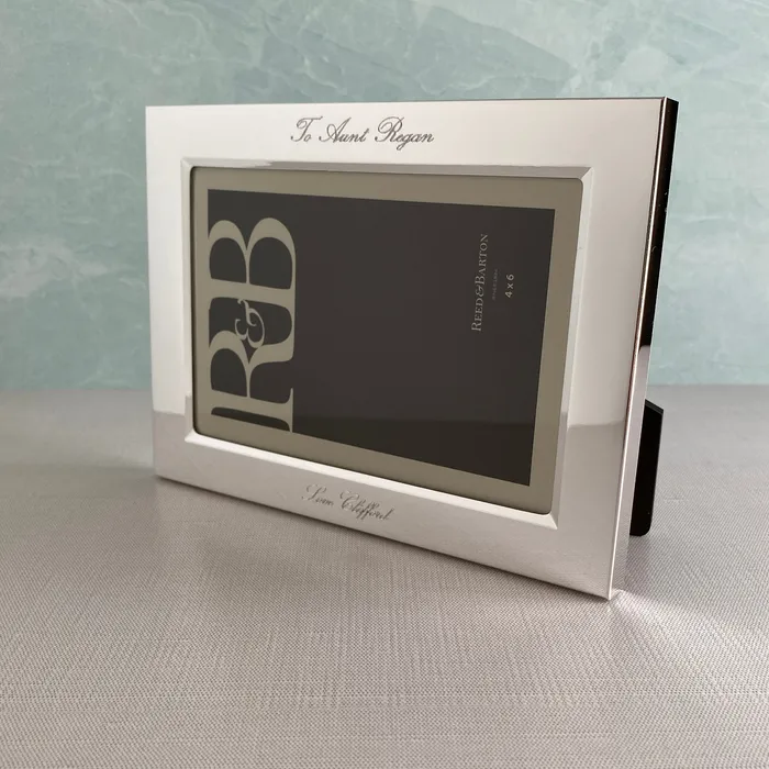 Rings Silver Plated Classic Picture Frame 4x6 Reed Barton