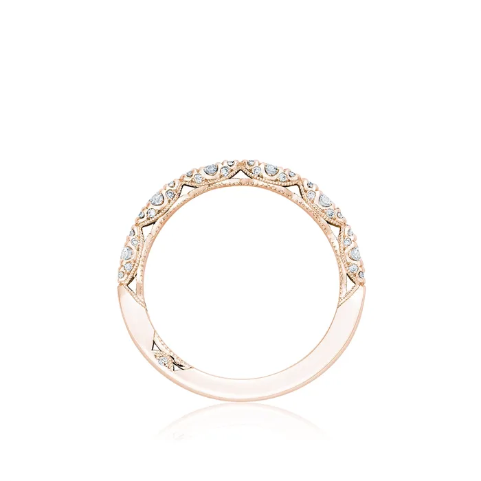 Rings Tacori Tacori Petite Crescent 18K Rose Gold Diamond Wedding Band