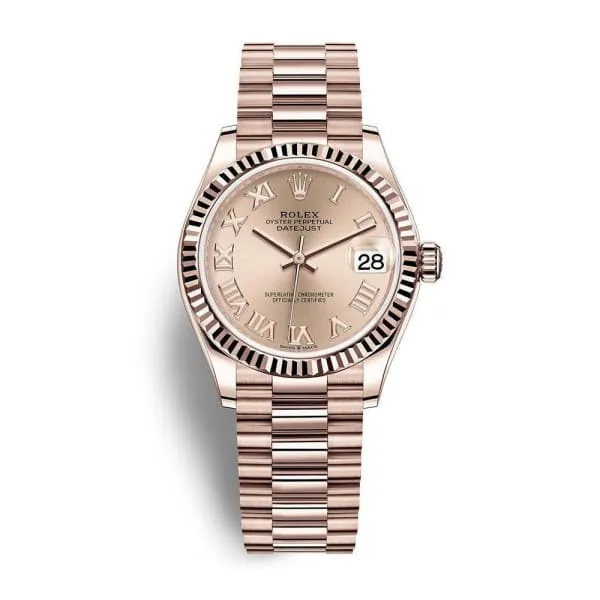 Rolex Datejust 31mm Ref 2782750035 Rose Dial 18K Rose Gold President Bracelet Womens Watch Rolex Bracelets