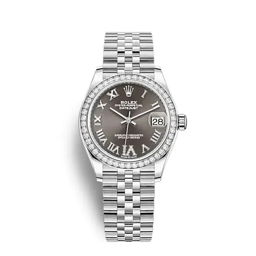 Rolex Datejust 31mm Ref 278384rbr0032 Dark Grey Roman Diamond Dial Diamond Bezel Stainless Steel Jubilee Bracelet Womens Watch Rolex Bracelets Rolex Datejust 31mm Ref 278384rbr0032 Dark Grey Roman Diamond Dial Diamond Bezel Stainless Steel Jubilee Bracelet Womens Watch Rolex Bracelets