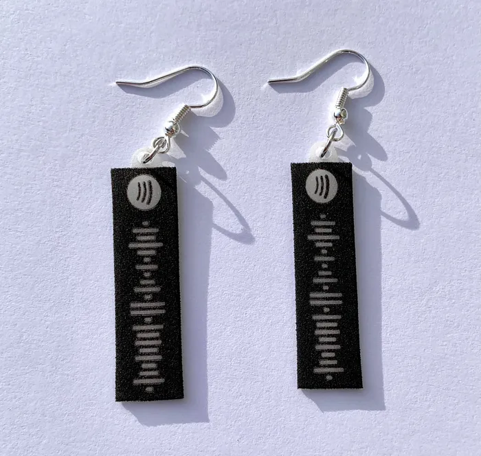 Sam Makes Things Earrings Cute Spotify Code Handmade Earrings