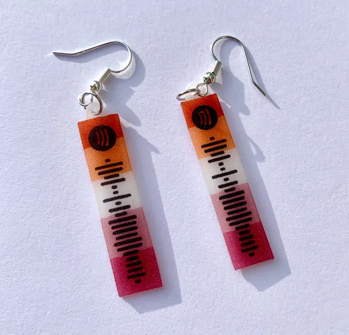 Sam Makes Things Earrings Cute Spotify Code Handmade Earrings