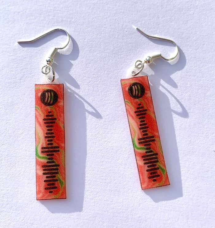 Sam Makes Things Earrings Cute Spotify Code Handmade Earrings