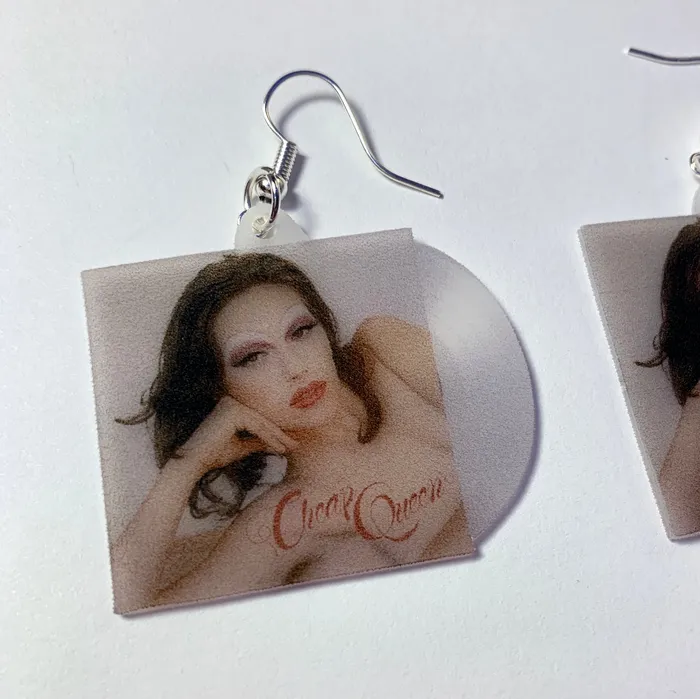 Sam Makes Things Earrings King Princess Cheap Queen Vinyl Album Handmade Earrings