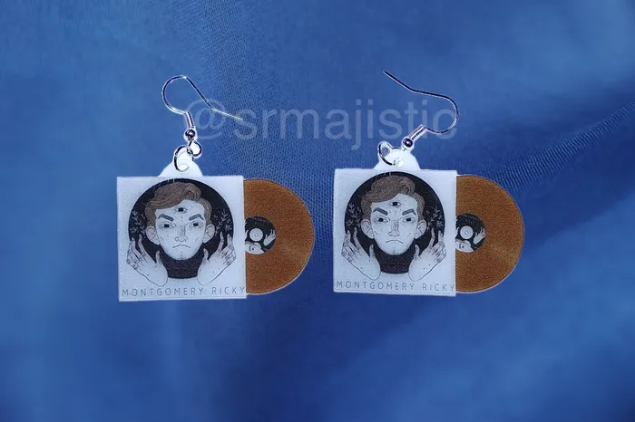 Sam Makes Things Earrings Ricky Montgomery Montgomery Ricky Vinyl Album Handmade Earrings Sam Makes Things Earrings Ricky Montgomery Montgomery Ricky Vinyl Album Handmade Earrings