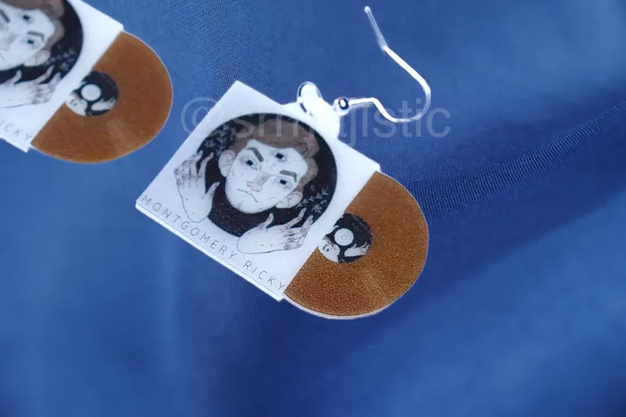 Sam Makes Things Earrings Ricky Montgomery Montgomery Ricky Vinyl Album Handmade Earrings