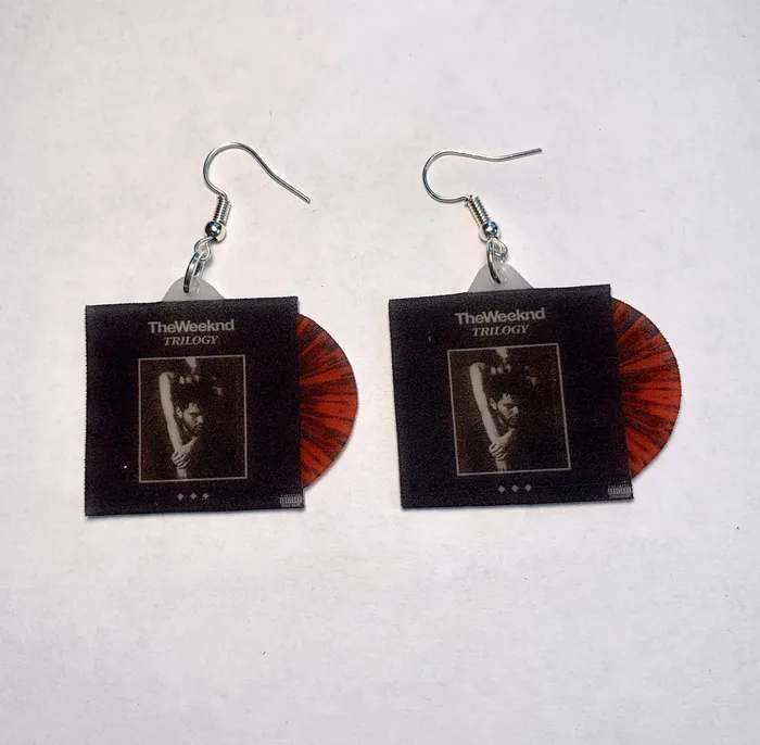 Sam Makes Things Earrings The Weeknd Trilogy Vinyl Album Handmade Earrings