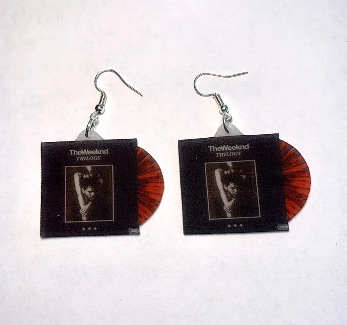Sam Makes Things Earrings The Weeknd Trilogy Vinyl Album Handmade Earrings