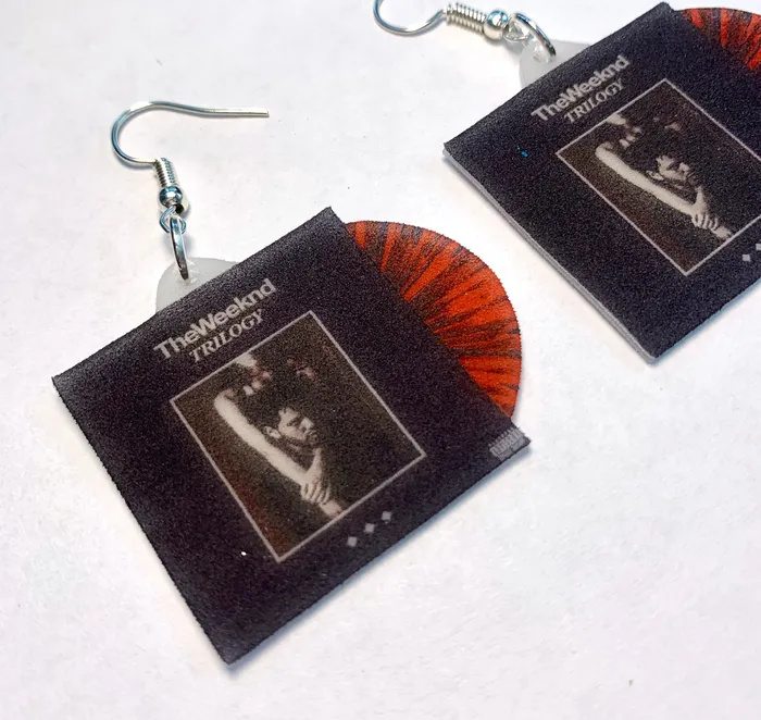 Sam Makes Things Earrings The Weeknd Trilogy Vinyl Album Handmade Earrings