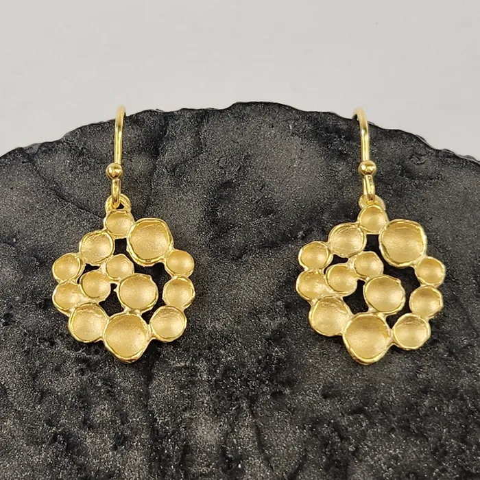 Sarah Richardson Jewelry Champage Circle Earrings in Vermeil Earrings