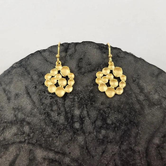 Sarah Richardson Jewelry Champage Circle Earrings in Vermeil Earrings Sarah Richardson Jewelry Champage Circle Earrings in Vermeil Earrings