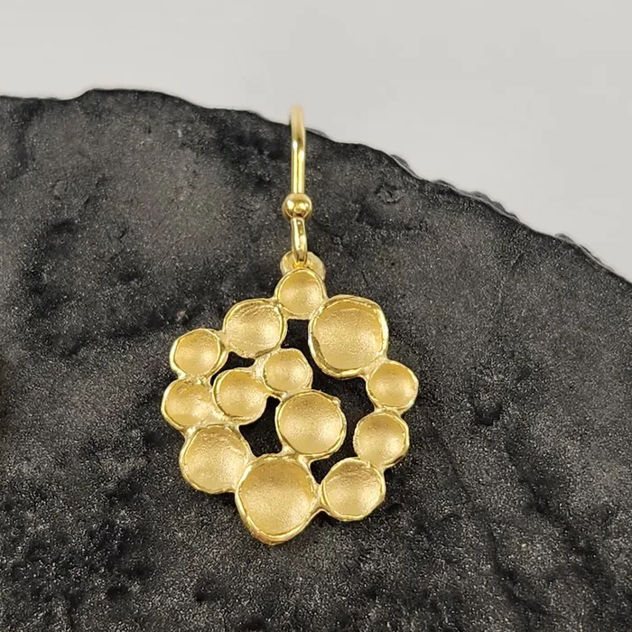 Sarah Richardson Jewelry Champage Circle Earrings in Vermeil Earrings Sarah Richardson Jewelry Champage Circle Earrings in Vermeil Earrings