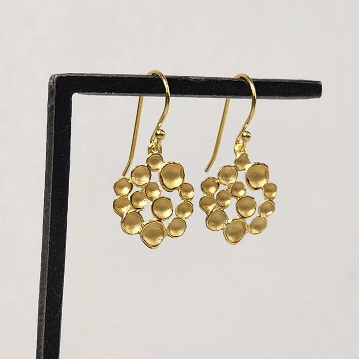 Sarah Richardson Jewelry Champage Circle Earrings in Vermeil Earrings Sarah Richardson Jewelry Champage Circle Earrings in Vermeil Earrings