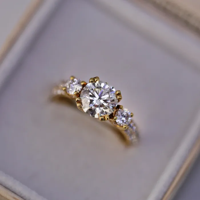 Stunning Round shaped engagement ring with 306 ct tdw NA1713000 Diamond Source NYC Rings