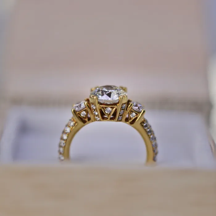 Stunning Round shaped engagement ring with 306 ct tdw NA1713000 Diamond Source NYC Rings