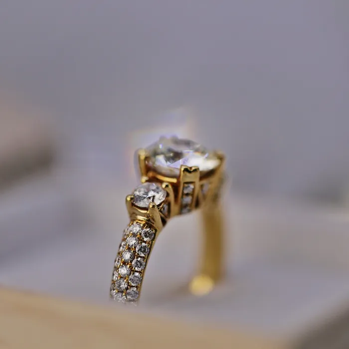 Stunning Round shaped engagement ring with 306 ct tdw NA1713000 Diamond Source NYC Rings