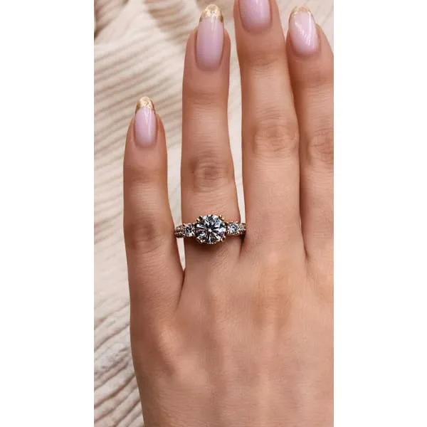 Stunning Round shaped engagement ring with 306 ct tdw NA1713000 Diamond Source NYC Rings