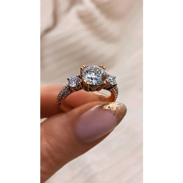 Stunning Round shaped engagement ring with 306 ct tdw NA1713000 Diamond Source NYC Rings
