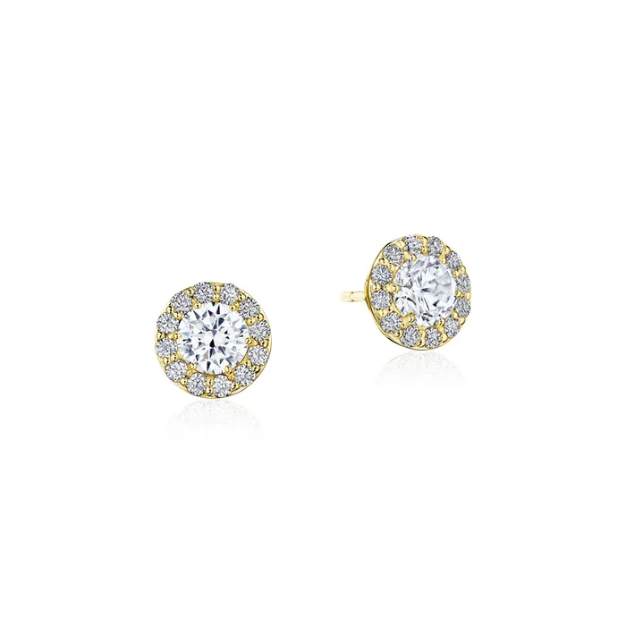 Tacori 14K Yellow Gold Brillant Bloom Diamond Earring Mounts 5mm Tacori Earrings Tacori 14K Yellow Gold Brillant Bloom Diamond Earring Mounts 5mm Tacori Earrings