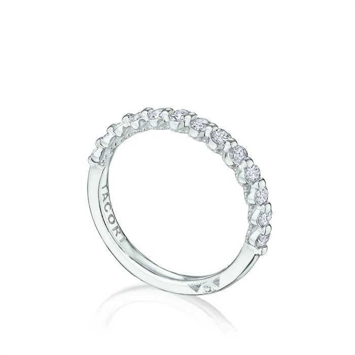 Tacori Sculpted Crescent 18K White Gold Diamond Band Tacori Rings