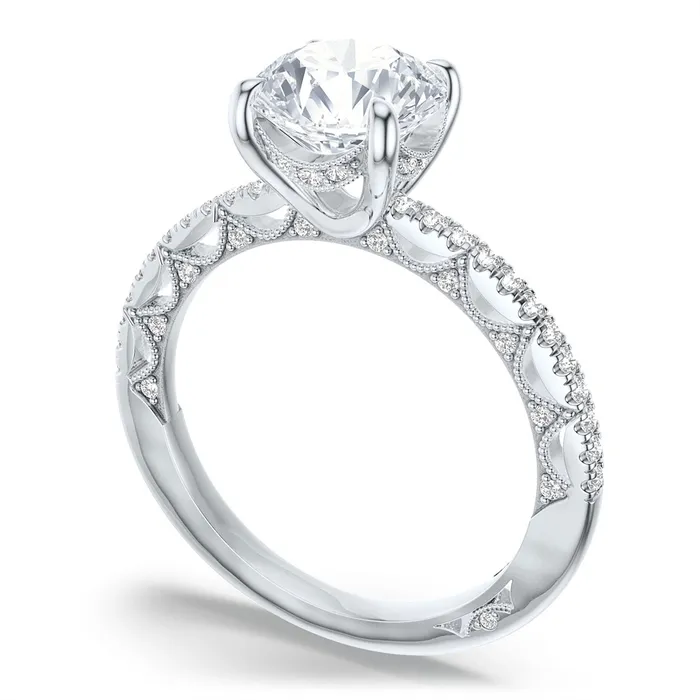 Tacori Tacori 18K White Gold Semi Mount Diamond Ring Rings