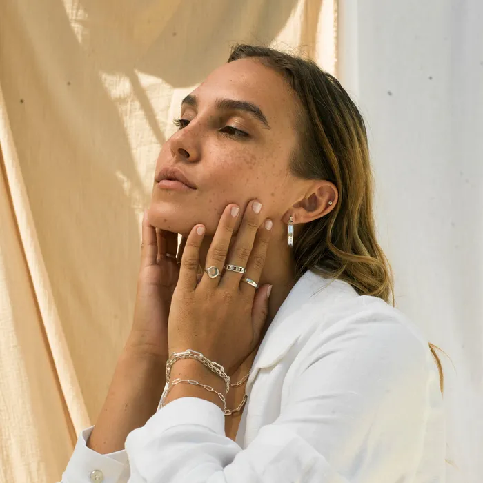 The Rose Gypsy Rings Silver Signet Ring