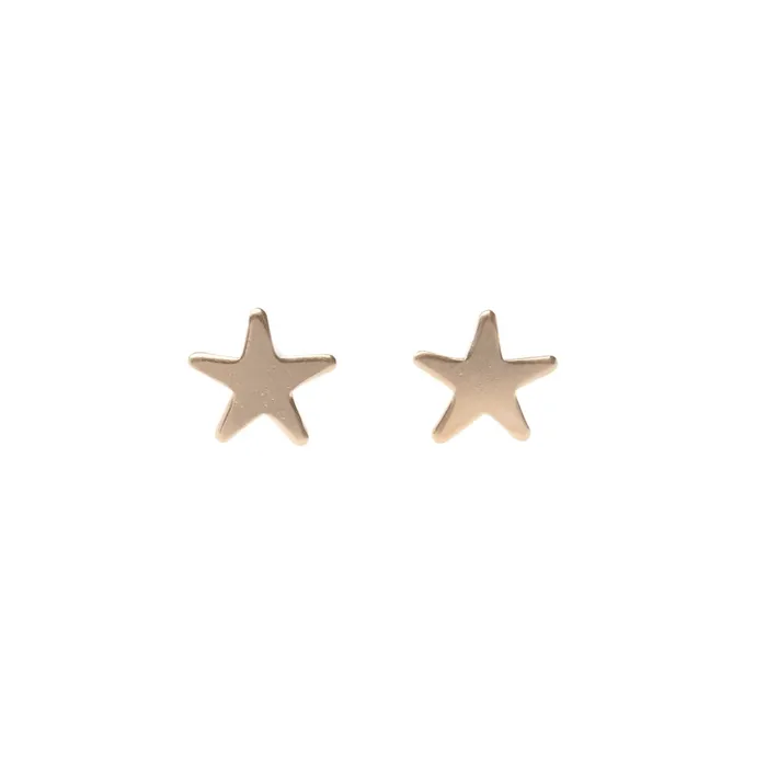TheRoseGypsy Earrings Gold Star Studs