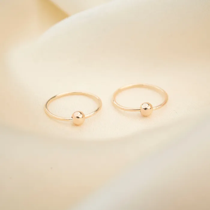 TheRoseGypsy PreStyled Sets Gold Filled Dot Endless Hoops
