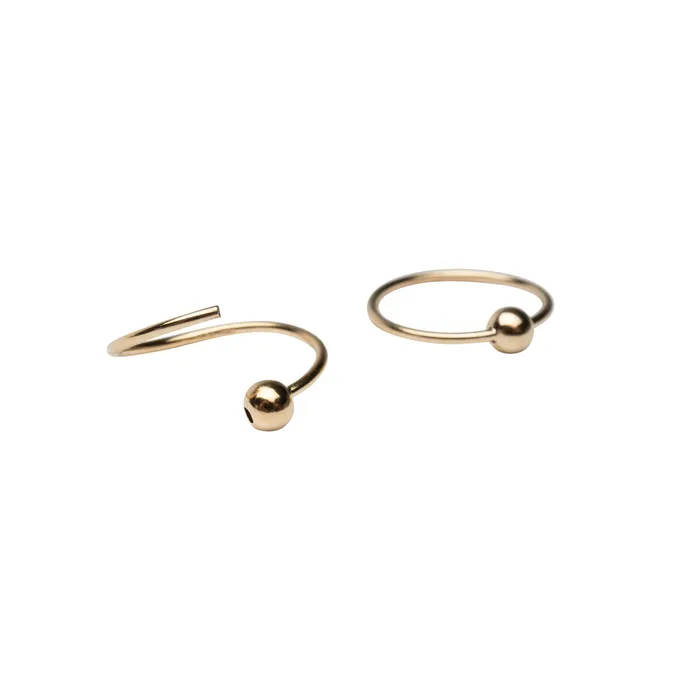 TheRoseGypsy PreStyled Sets Gold Filled Dot Endless Hoops