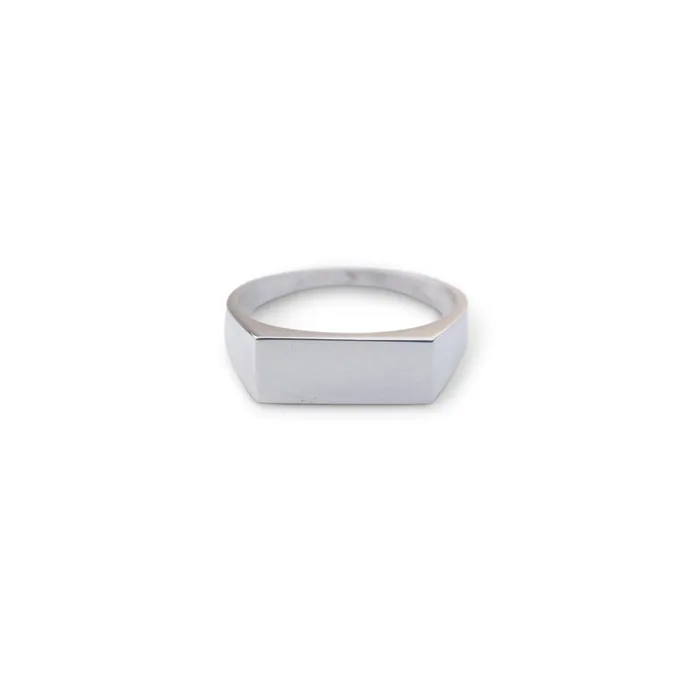 TheRoseGypsy Rings Silver Rectangle Signet