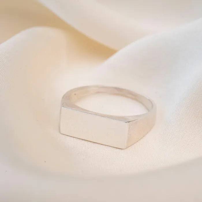 TheRoseGypsy Rings Silver Rectangle Signet