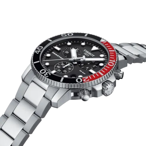 Tissot Tissot Seastar 1000 Chronograph Stainless Steel Black Dial 455mm Quartz Bracelets Tissot Tissot Seastar 1000 Chronograph Stainless Steel Black Dial 455mm Quartz Bracelets
