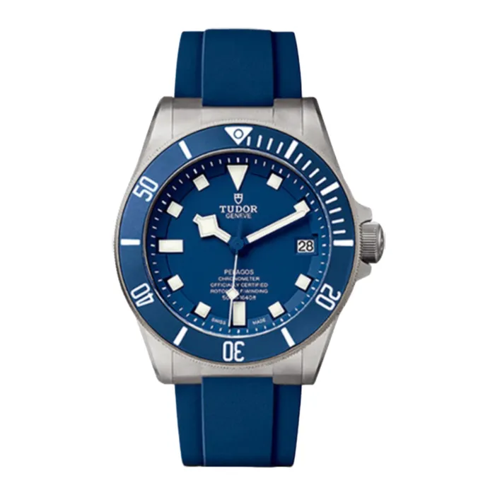 Watches Tudor Tudor Pelagos 42mm Watch Ref M25600TB0002 Blue Index Dial in Titanium Case Black Rubber Strap Watches Tudor Tudor Pelagos 42mm Watch Ref M25600TB0002 Blue Index Dial in Titanium Case Black Rubber Strap