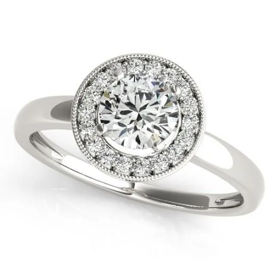 175 Carats Round Natural Earth Mined Diamond Halo Anniversary Ring White Gold 14K GB Rings 175 Carats Round Natural Earth Mined Diamond Halo Anniversary Ring White Gold 14K GB Rings
