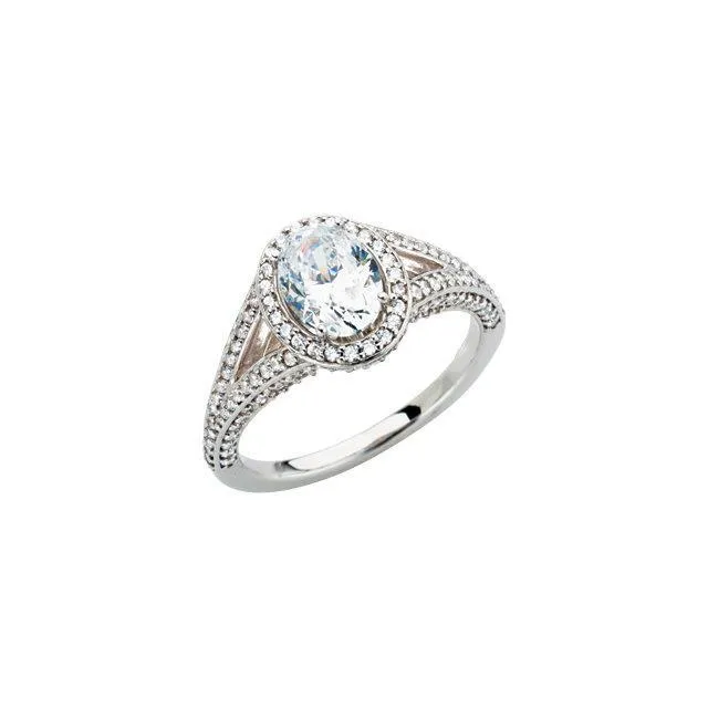 235 Carats Oval Halo Anniversary Ring Split Shank White Gold 14K Natural Earth Mined Diamond GB Rings 235 Carats Oval Halo Anniversary Ring Split Shank White Gold 14K Natural Earth Mined Diamond GB Rings